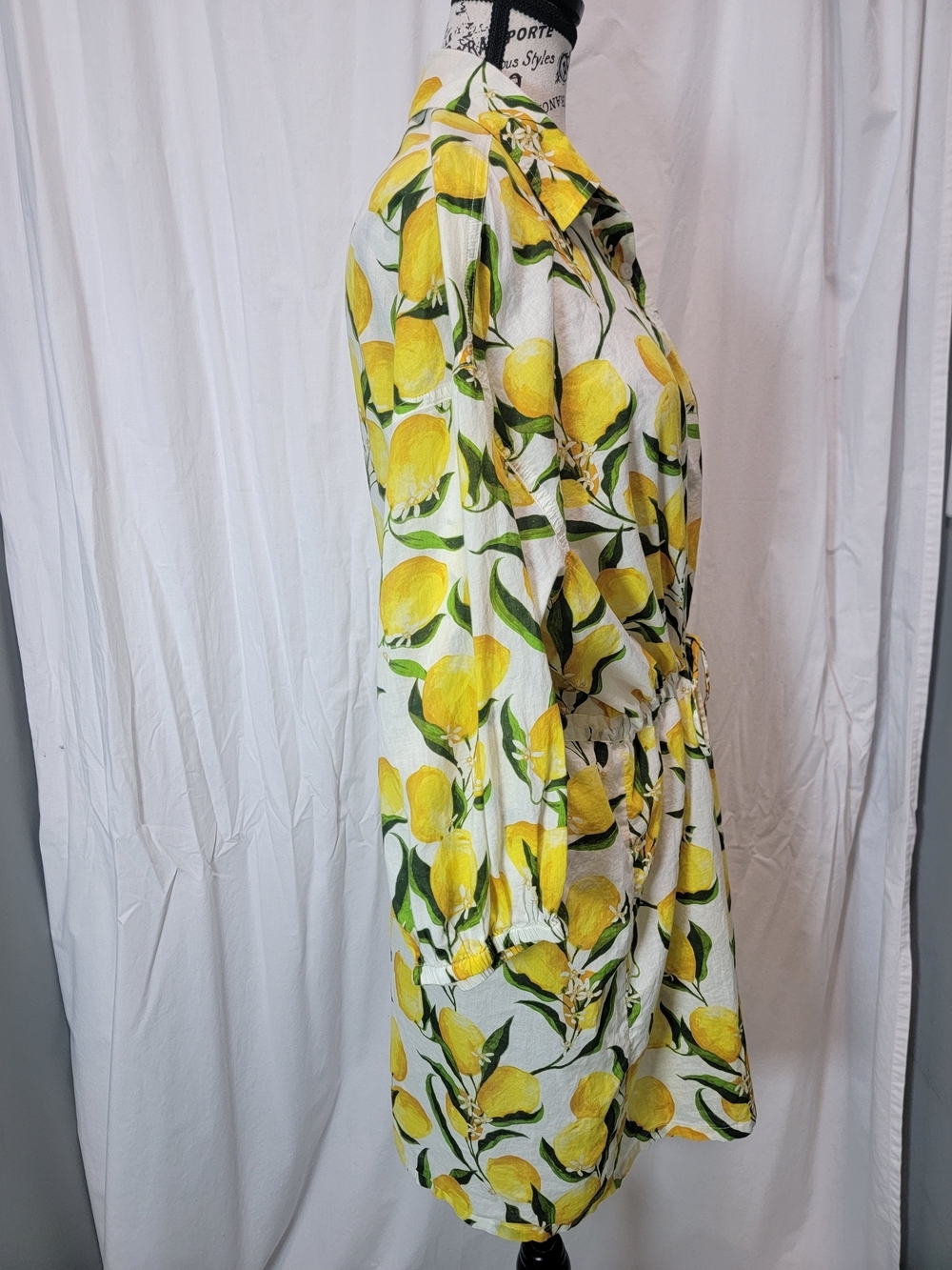 J Crew Cinched Shirt-Dress Lemoncello Cotton - Picture 3 of 6